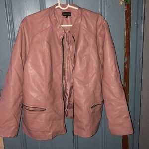 Faux leather biker jacket